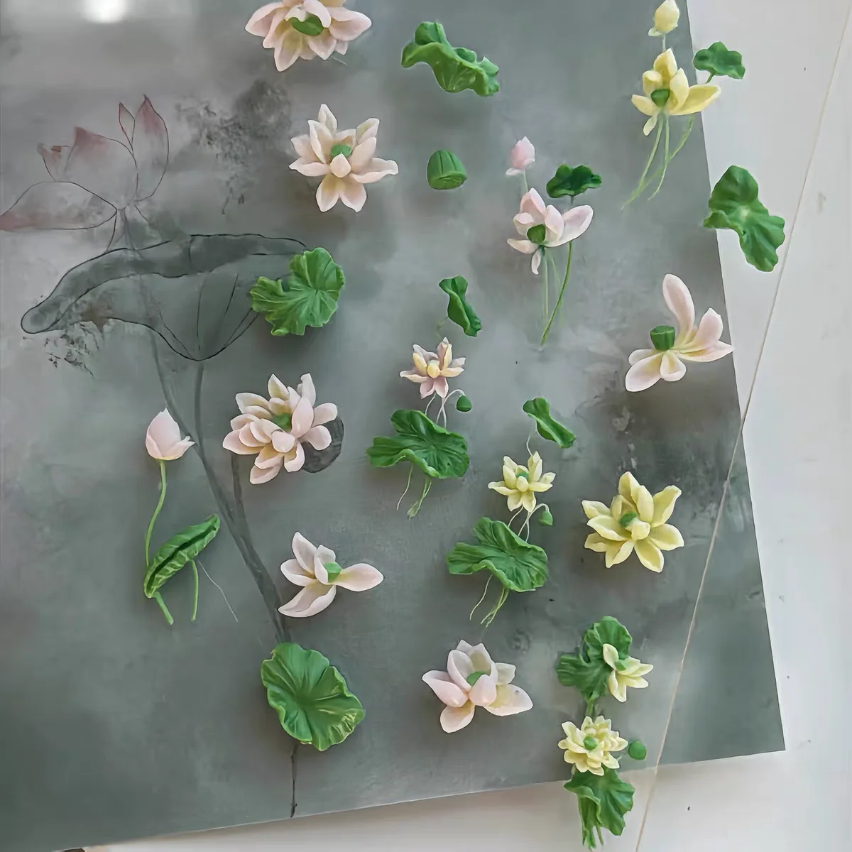 1 szt. Lotos Złota Rybka Lilia Guzik Forma Akrylowa 3D do Paznokci DIY Silikonowe Szablony do Paznokci Forma do Paznokci