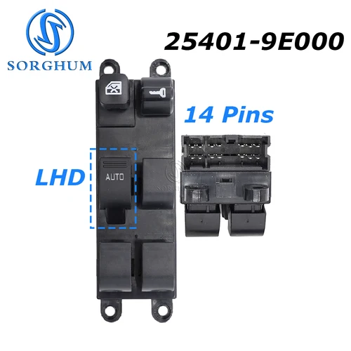 Imagen 2 del producto 25401-9E000 25401-2M120 25401-2M110 interruptor de Control de ventana eléctrica para Nissan Xterra Sentra Altima Frontier Legacy Navara Pick-up