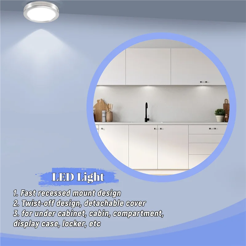 

B50C 12V Led Light Rv Camper Trailer Boat Interior Ceiling Down Roof Lamp Warm White
