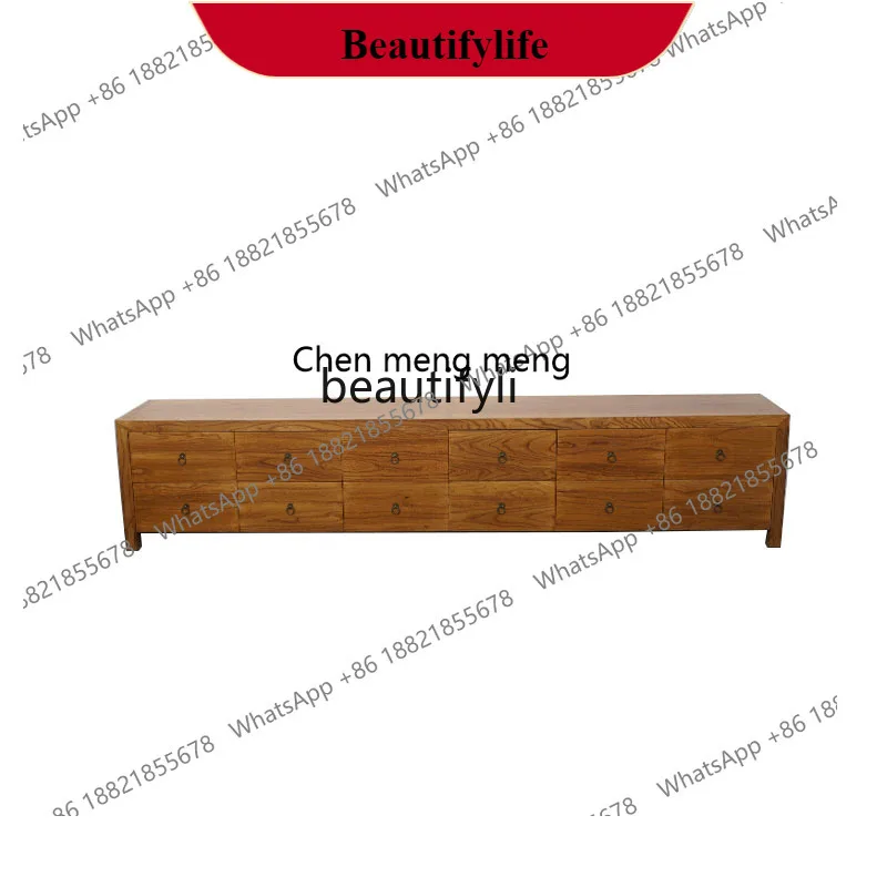 

G153 Simple TV cabinet Solid wood Chinese country floor cabinet Living room Bedroom Low storage floor cabinet