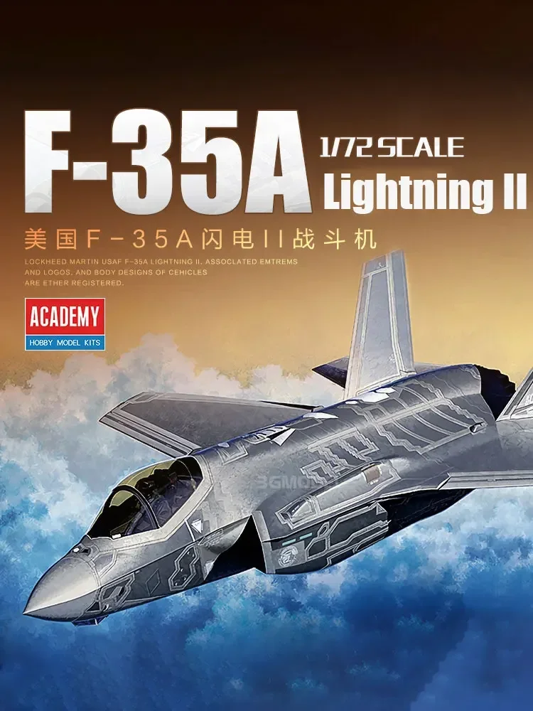 Academievliegtuigmodel bouwpakket 12507 USAF F-35A Fighter 1/72 Color Separation Edition schaal