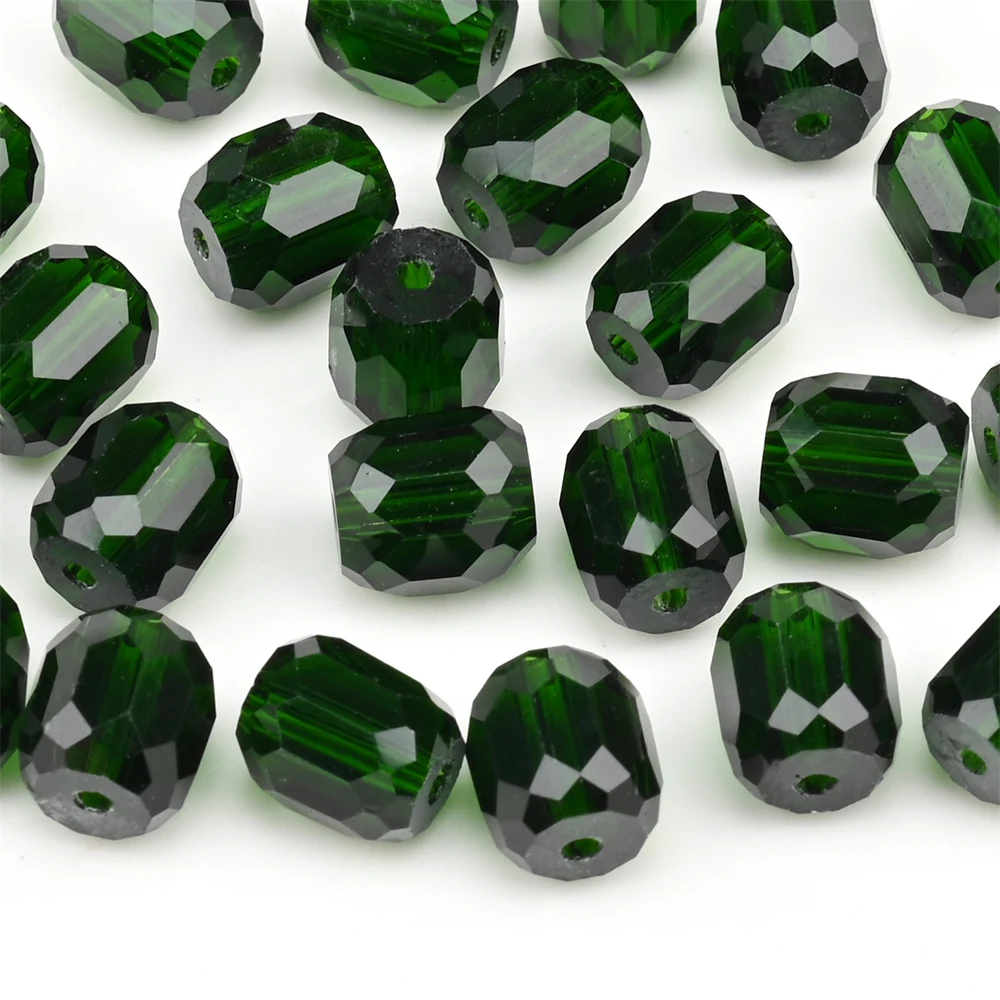 9*7mm Austrian Green Crystal Glass Beads Spacer Faceted Loose Beads For Jewelry Making Bracelets & Bangles Necklace DIY