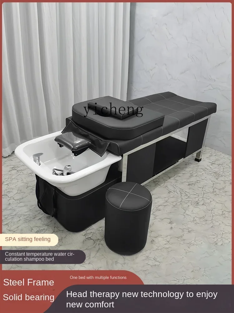 W5.18 barber shop hair treatment shampoo bed hair salon special beauty salon bed water heater ceramic basin ear bed