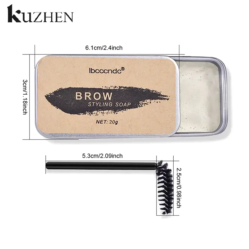 1 pz naturale trasparente pomata sopracciglio styling sapone sopracciglia gel cera fissatore con pennello trucco per le donne cosmetici per sopracciglia