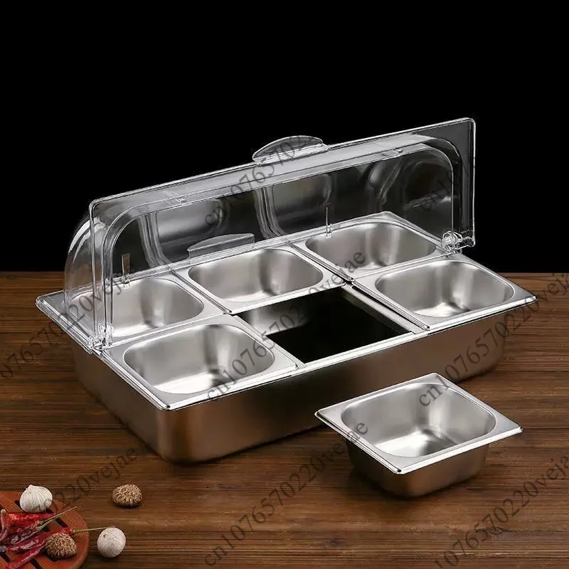 heating, insulated, iced, fresh, dustproof cover, transparent lid, vegetable basin box, rectangular with iron lid
