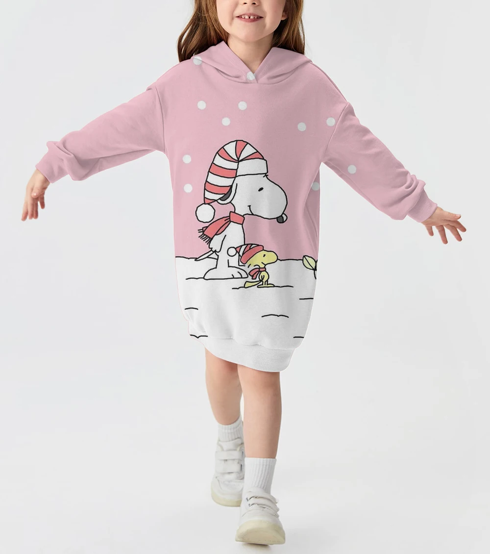 

Disney Snoopy Printed Baby Girls Children Autumn and Winter Casual Sweatshirts New Hoodies Loose Long Sleeve Hoodies