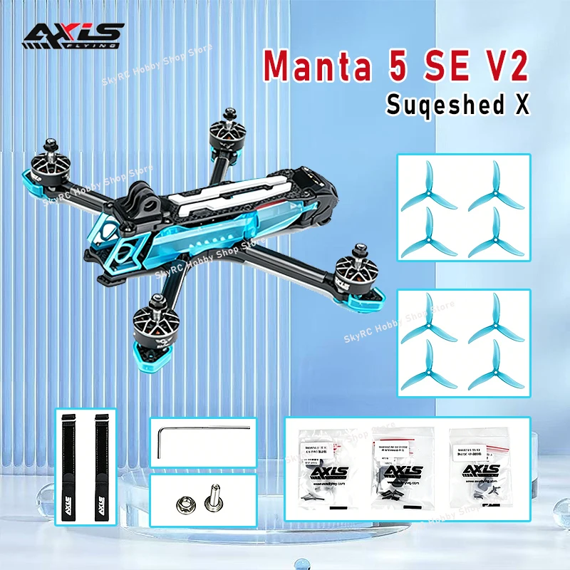 

Axisflying Manta 5 SE V2 Squashed X Frame Power System for DJI O4 5 Inch FPV Freestyle Cinematic Model Spare Parts