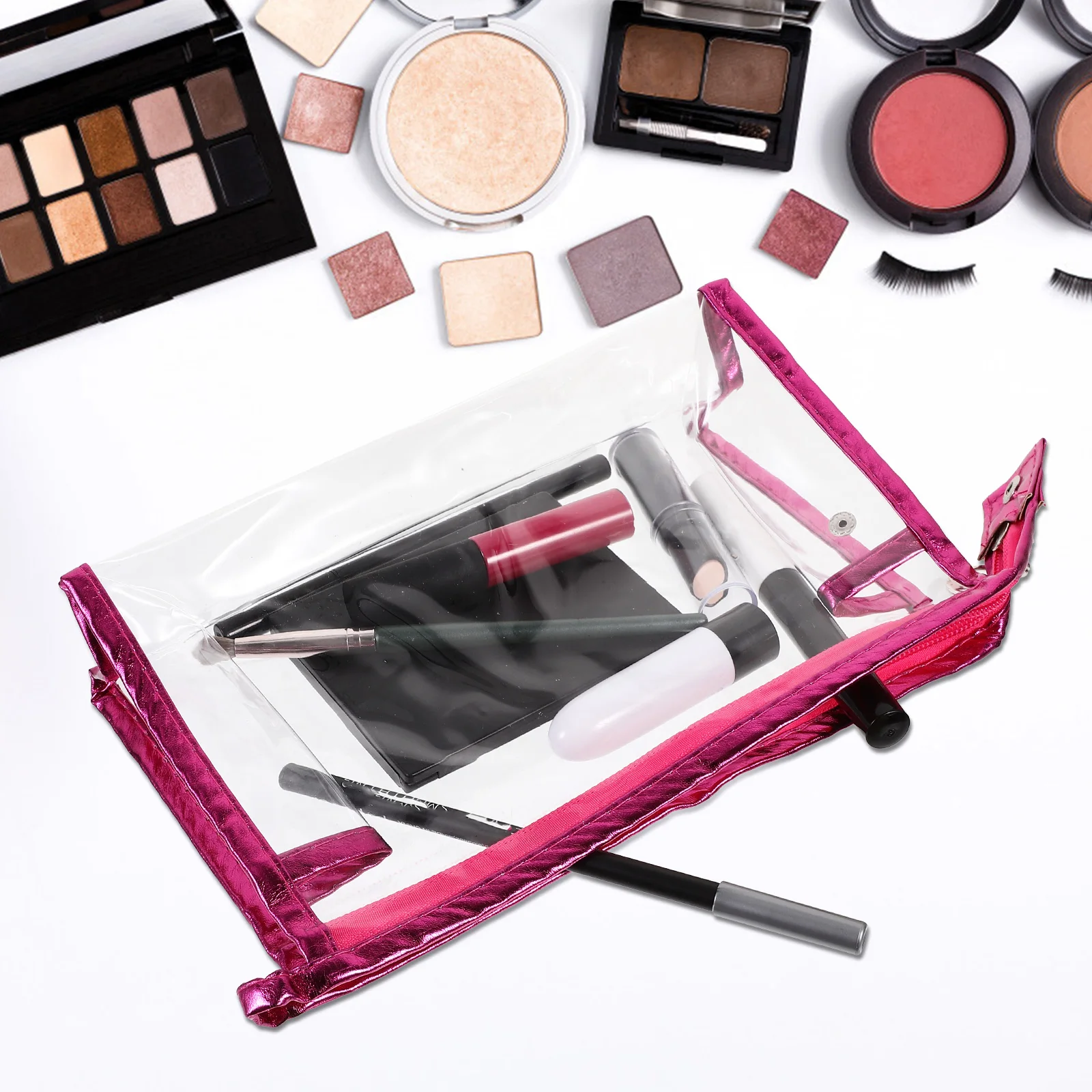 Transparente Make-up-Tasche, PVC-Ganizer, Reise-Kulturbeutel, Aufbewahrungstasche, transparente Toolkit-Tasche, tragbar, wasserdicht