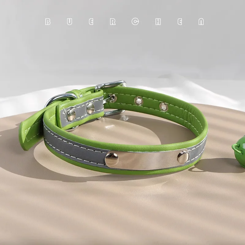 Spersonalizowana obroża dla psa z grawerowaniem, skórzana obroża PU z darmowym grawerowaniem, identyfikator z imieniem dla małych, średnich i dużych psów.