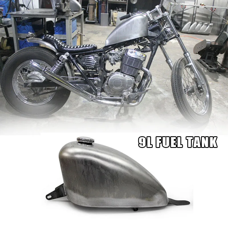 Pop 9L Motorcycle Oil Petrol Gas Fuel Tank For HONDA Rebel 250 CA250 W/ Cap