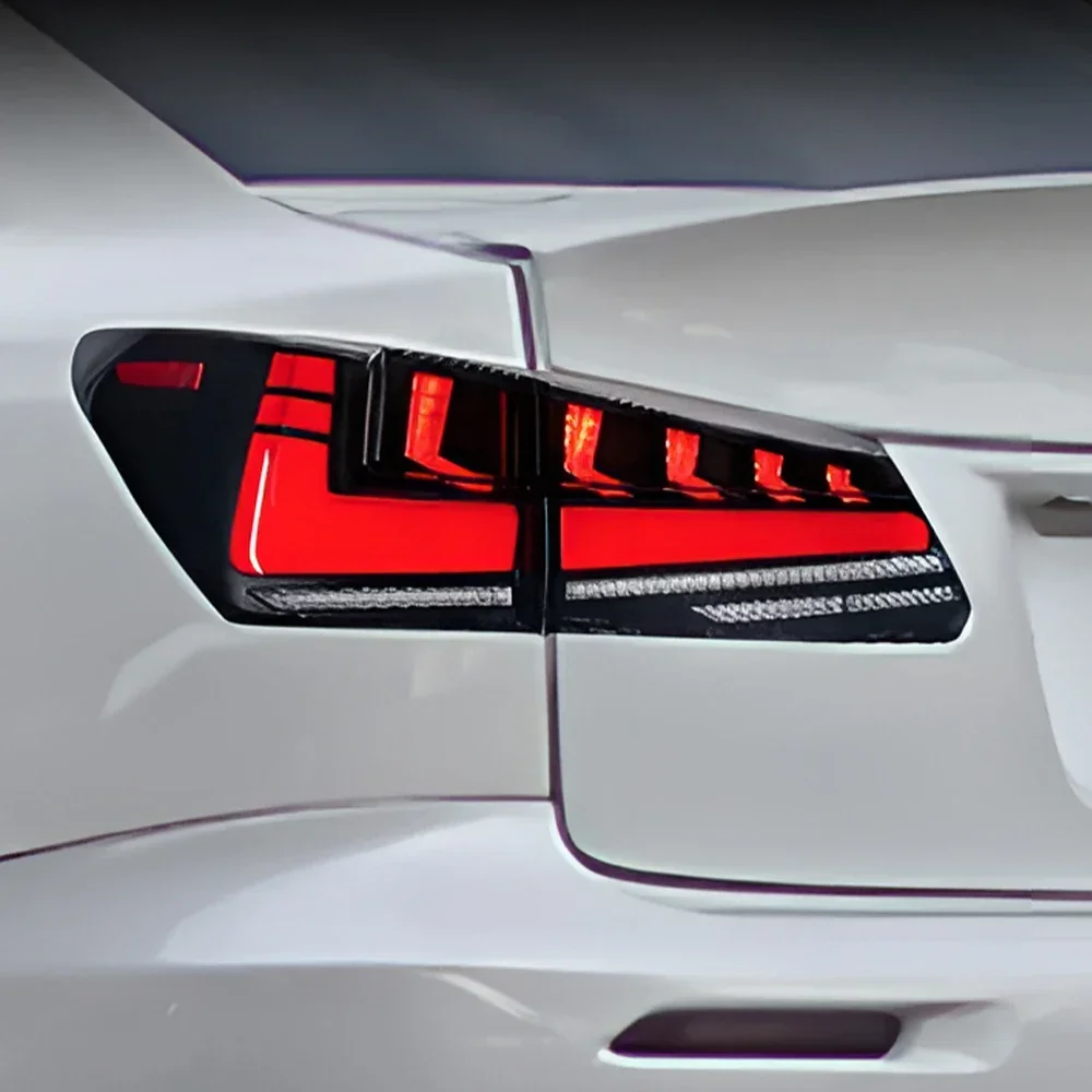 مجموعة مصابيح خلفية خلفية للسيارات لكزس IS200 IS250 IS250C IS300H IS350 2006-2012 LED مصابيح خلفية للسيارة التوصيل والتشغيل #2