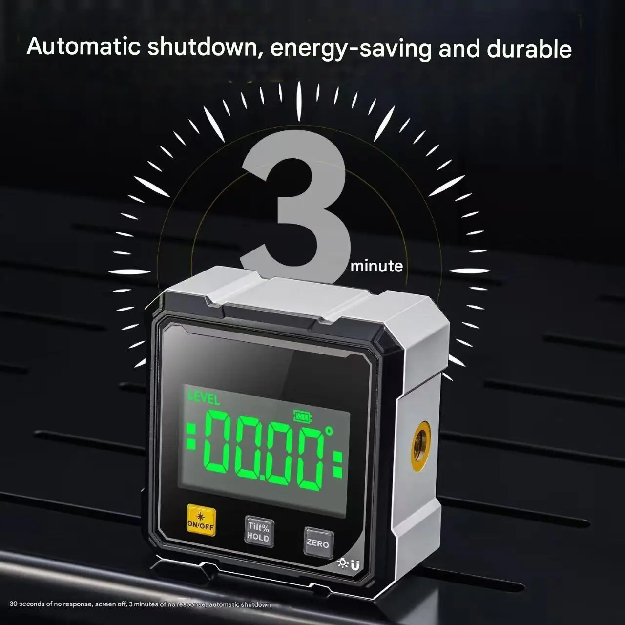 مقياس الميل الرقمي للجيب، مقياس زاوية العرض الرقمي الاحترافي، 360 درجة، ليزر المستوى الإلكتروني المغناطيسي #3