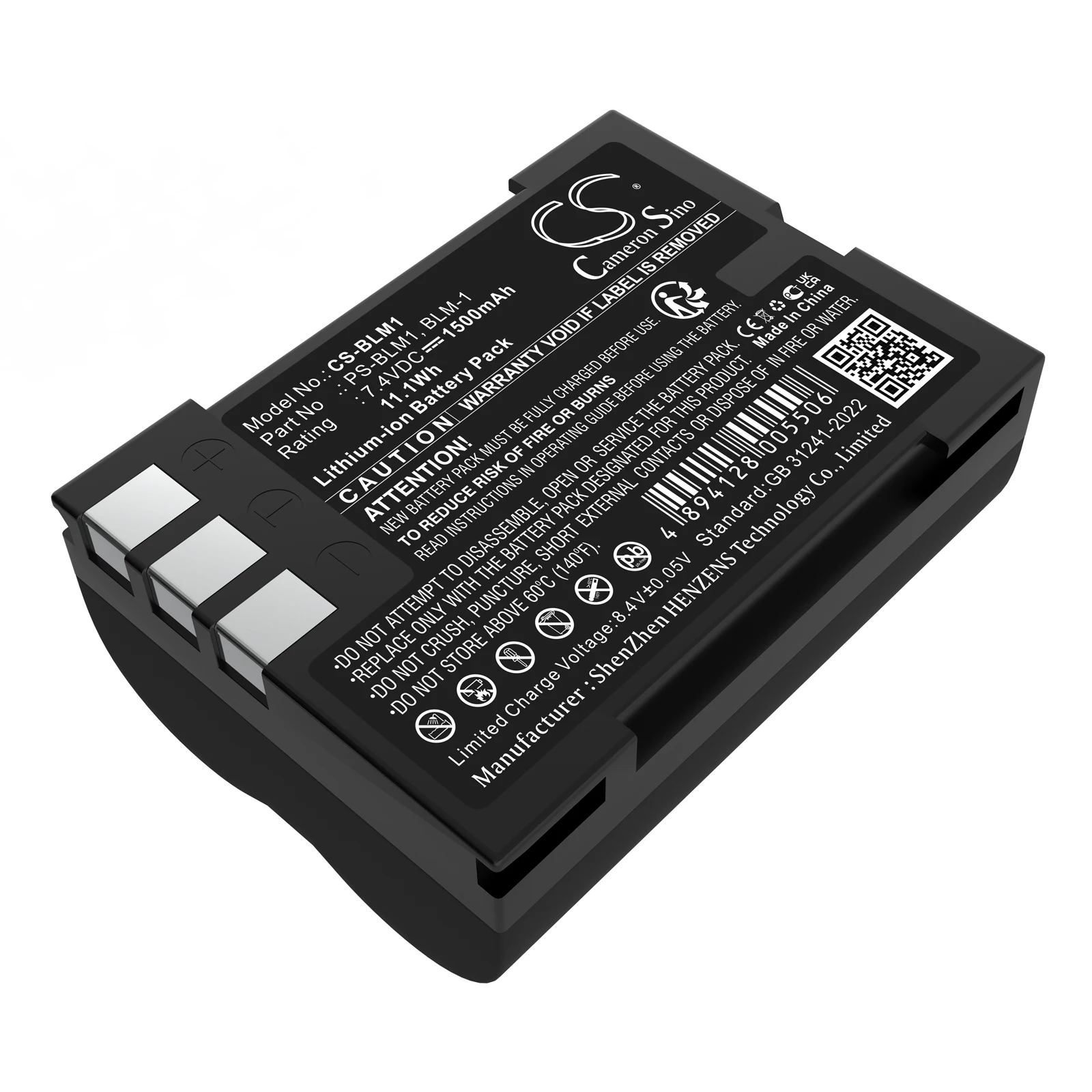 

CS Cameron Sino Kerui New 1500mAhReplacement Battery for C-7070, C-8080 Wide Zoom, Camedia C-5060 Wide Zoom, Camedia C-7070 W
