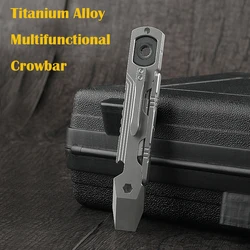 Titanium Alloy 20mm Wrench Crowbar Multi-function Screwdriver Outdoor Camping EDC Tools Wrench Nail Puller Bottle Opener