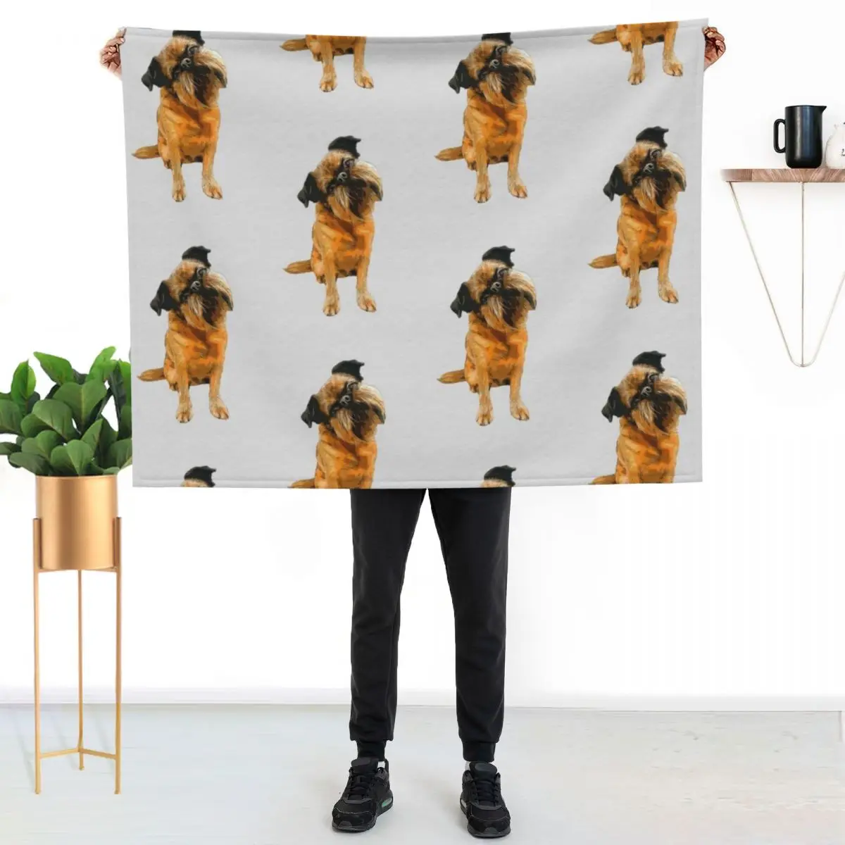 

Brussels Griffon Gorgeous Dog Art! Throw Blanket Year Round Soft Comfortable Blanket for Home
