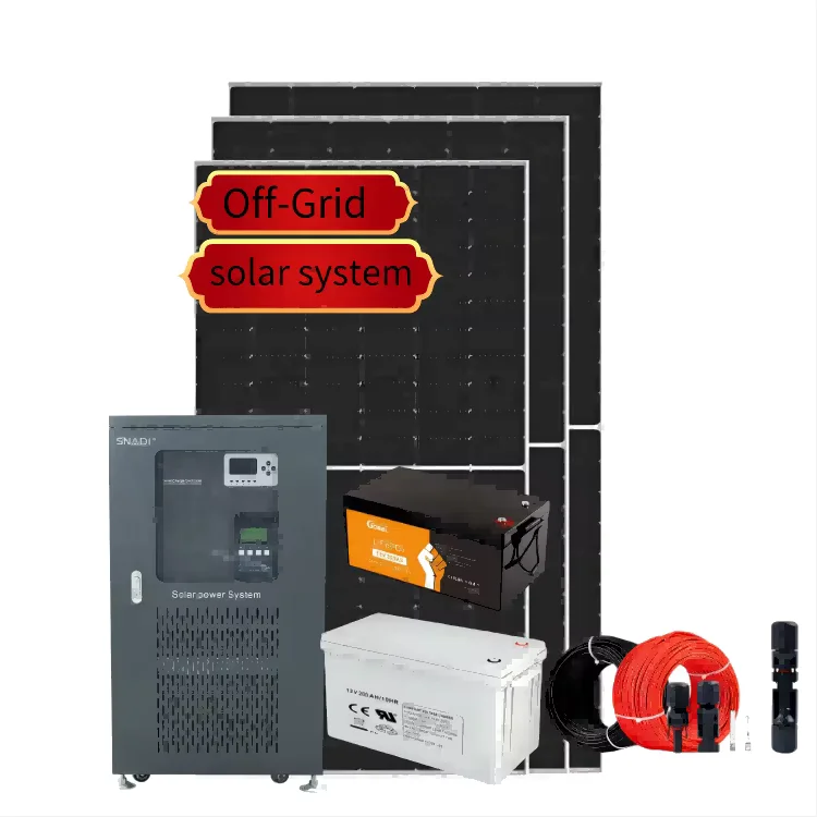 Complete Set Solar Panels System 5kw 10kw 20kw Off Grid Hybrid Solar Energy Storage System for the House