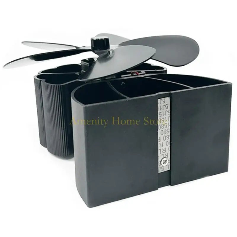 

F26C Energy Saving 5Blade Stove Fan Suitable For Wood Burners, Fireplaces, Even Warmth Living Space, No Electricity Required