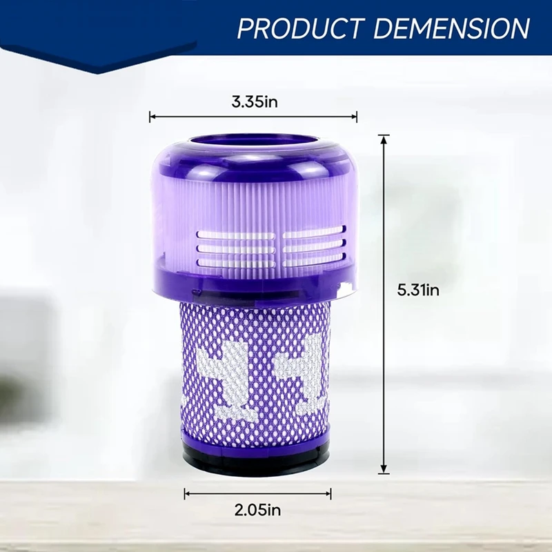 다이슨 V12 필터 액세서리 키트, 슬림 무선 진공 및 V12 슬림 진공 감지, 부품 번호 971517-01