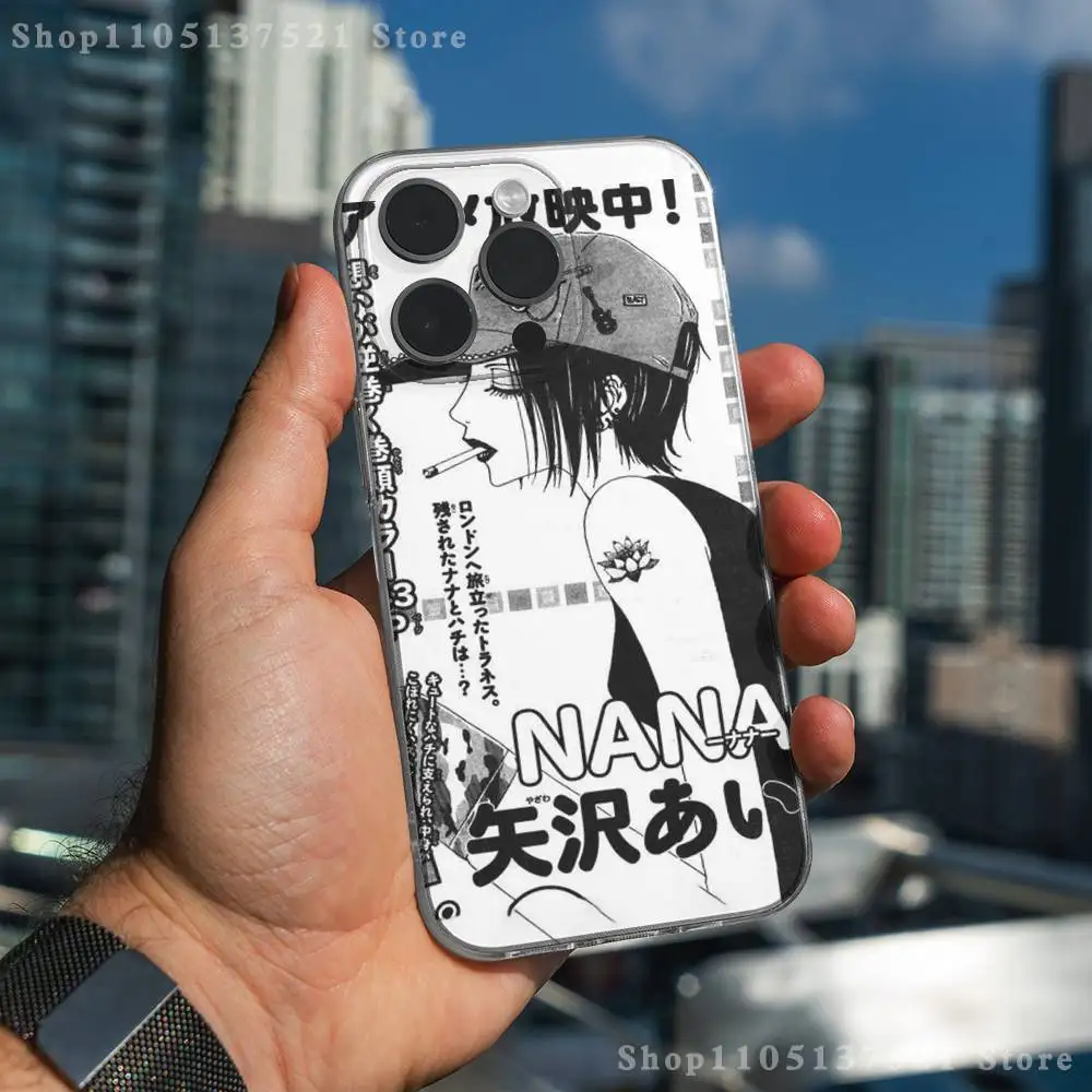 Custodia per telefono Anime O-Oosakis N-Nanas per iPhone 17,16,15,14,13,12,11 Pro,Max,Plus,X,XS,XR,SE4,E Mini Cover morbida trasparente
