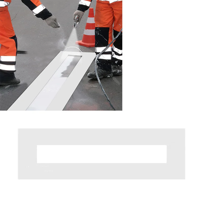 Estêncil de silicone de alta qualidade de 4 x 84,6 polegadas para listras de estacionamento