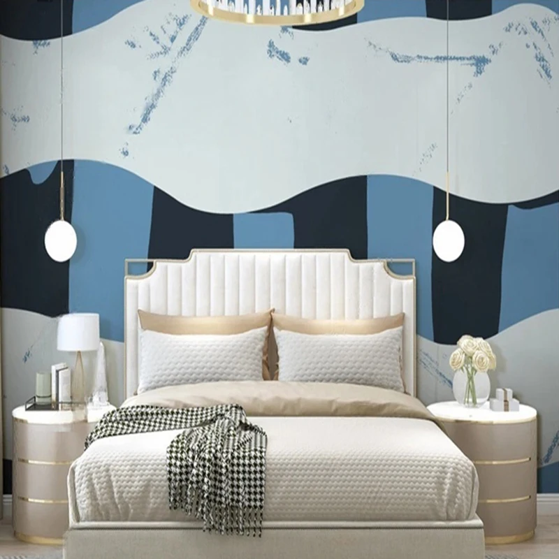 

MU8530 Modern European Luxury Wall paper Minimalist Colored Marble Art Mural for Living Room Bedroom Office Decor Background