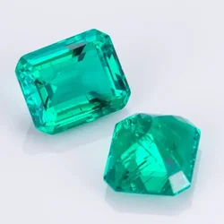 Top Lab Grown Columbia Emerald Stones Ręcznie wycinane hydrotermalne szmaragdy Kamień szlachetny do samodzielnego tworzenia biżuterii Certyfikat AGL