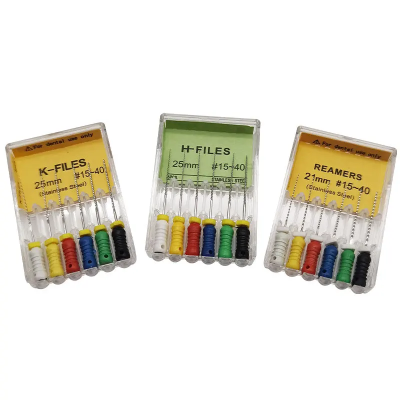 10pc A box of6dental H files,K files,enlarged needle root canal,stainless steel files,nickel titanium files,R files,for hand use