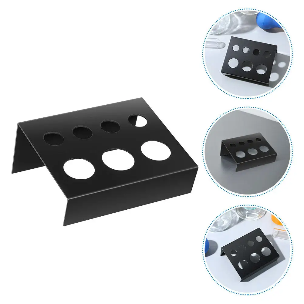 

2Pcs Tattoo Ink Cap Holder Rectangular Pigment Rack 7-Hole Metal Organizer for Ink Cups and Supplies Pen Cup Holder for Desk