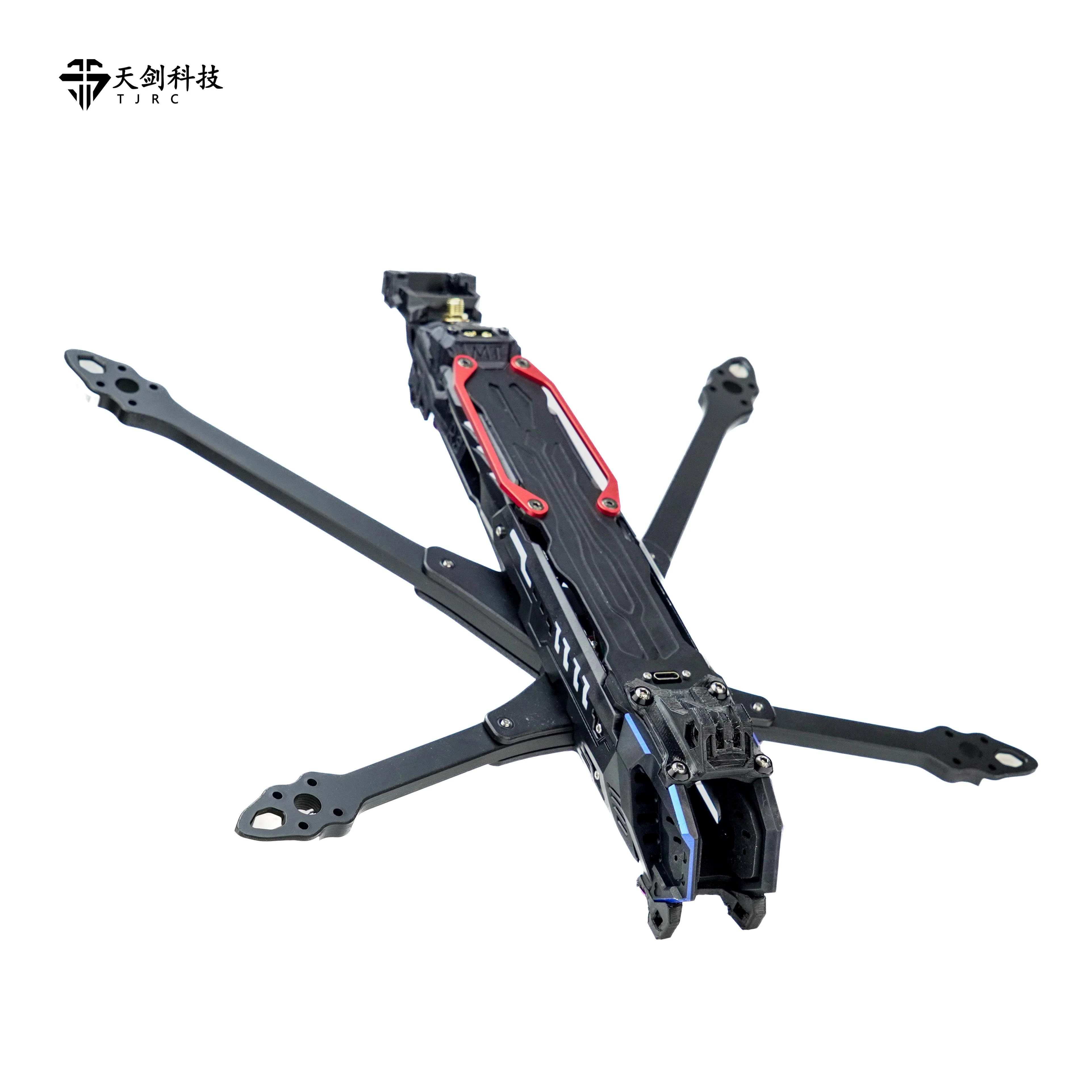 TJRC Yujian 7.5 Inch Long‑Range Carbon Fiber FPV Frame Kit, Compatible with DJI O4 Pro HD Digital VTX, for Freestyle RC Racing Q