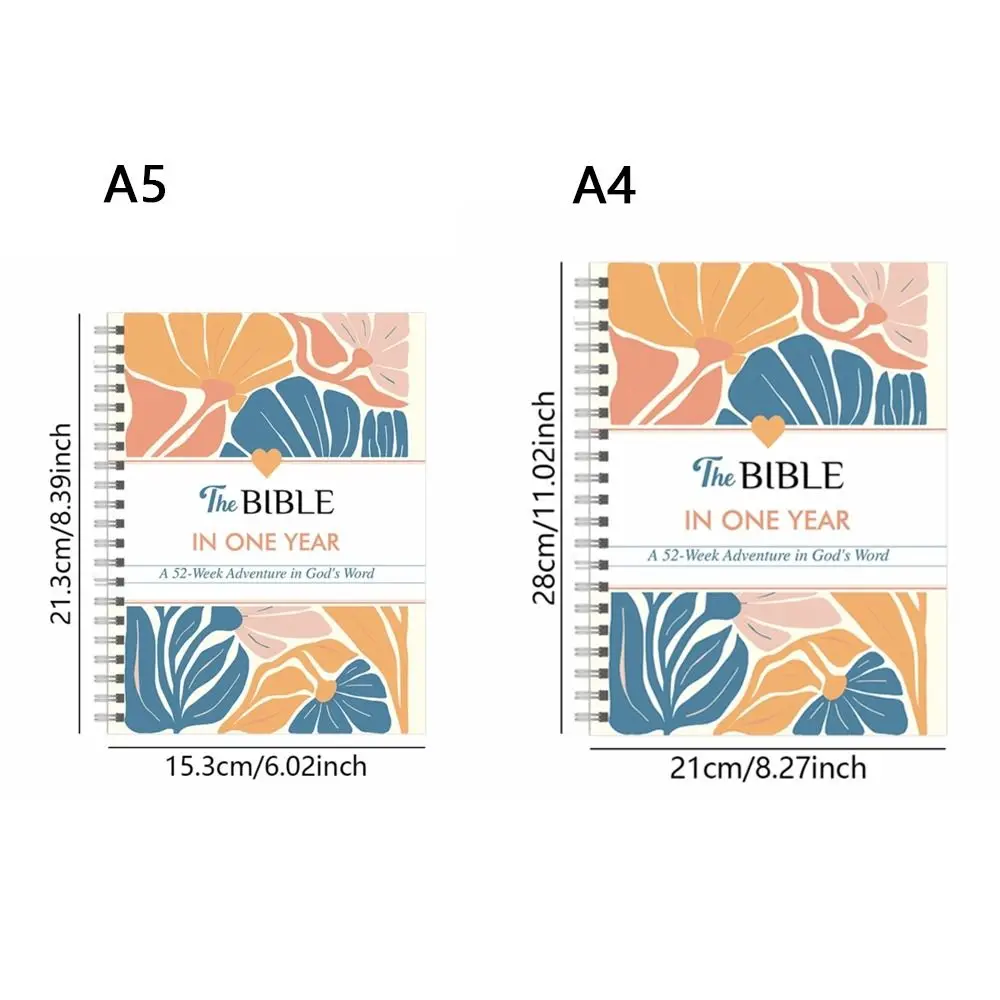 Hot Rilegatura a spirale La Bibbia in un anno attraverso la parola dei Una parola di 52 settimane di studio Bibbia a spirale dell'anno Diario biblico per le donne