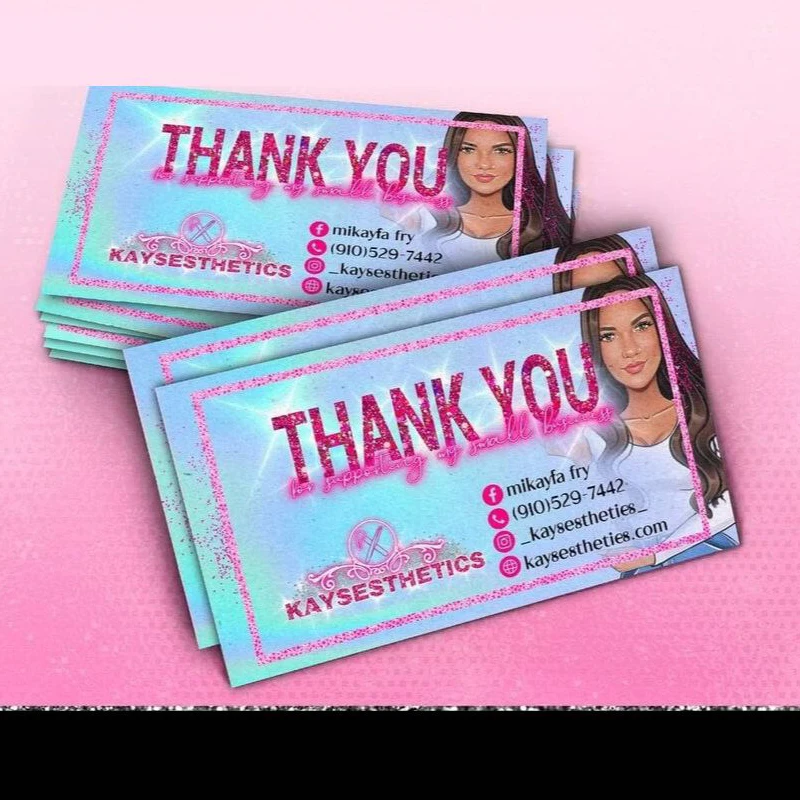 Custom thank you cards wig label after-sales card suitable for wigs or business Custom your own thank you card