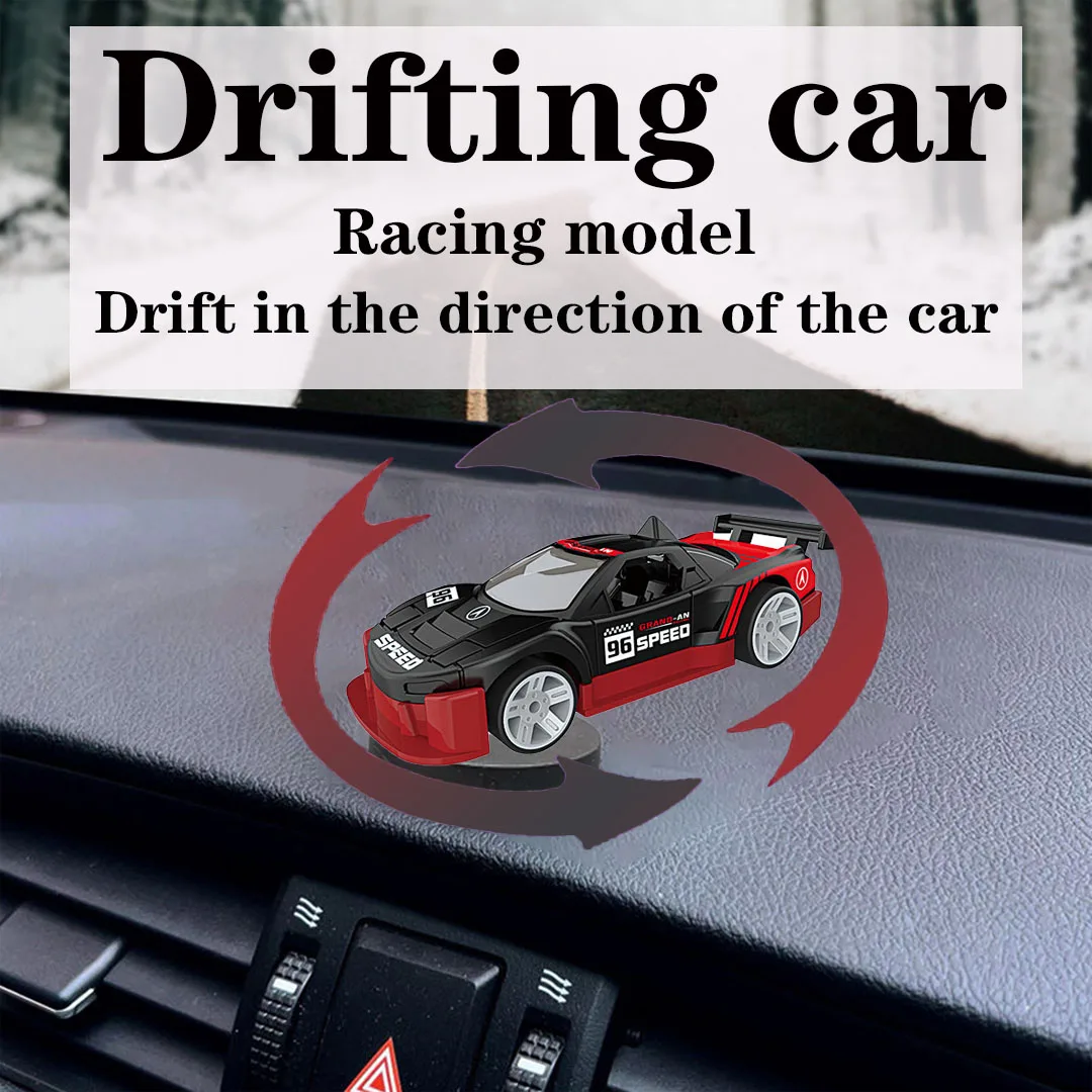

Drifting car ornament alloy sports car model rotatable 1:60 racing car model center console decoration simulation car model
