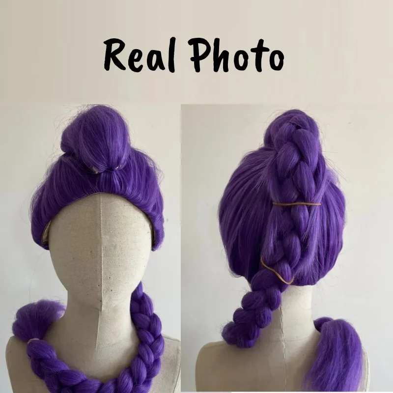 2025HalloweenPerruque de Cosplay du film Kpop Mira Rumi Zoe chasseurs de démons violet noir rouge cheveux longs perruques
