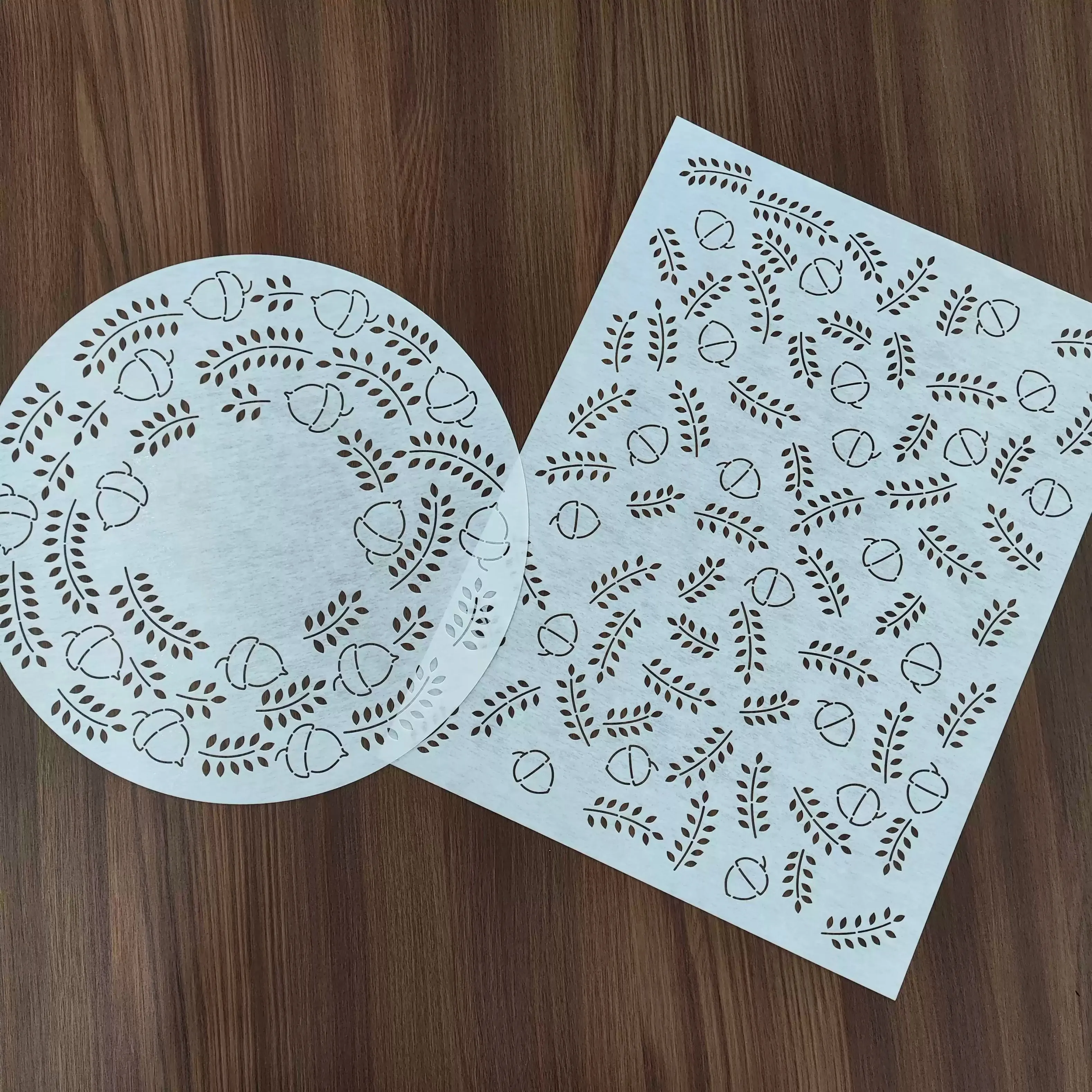 Reusable PET formwork for Embroidery,coaster Decor,Fabric Drawing tool Pinecone Flowers Quilting Templates Sashiko Stencils