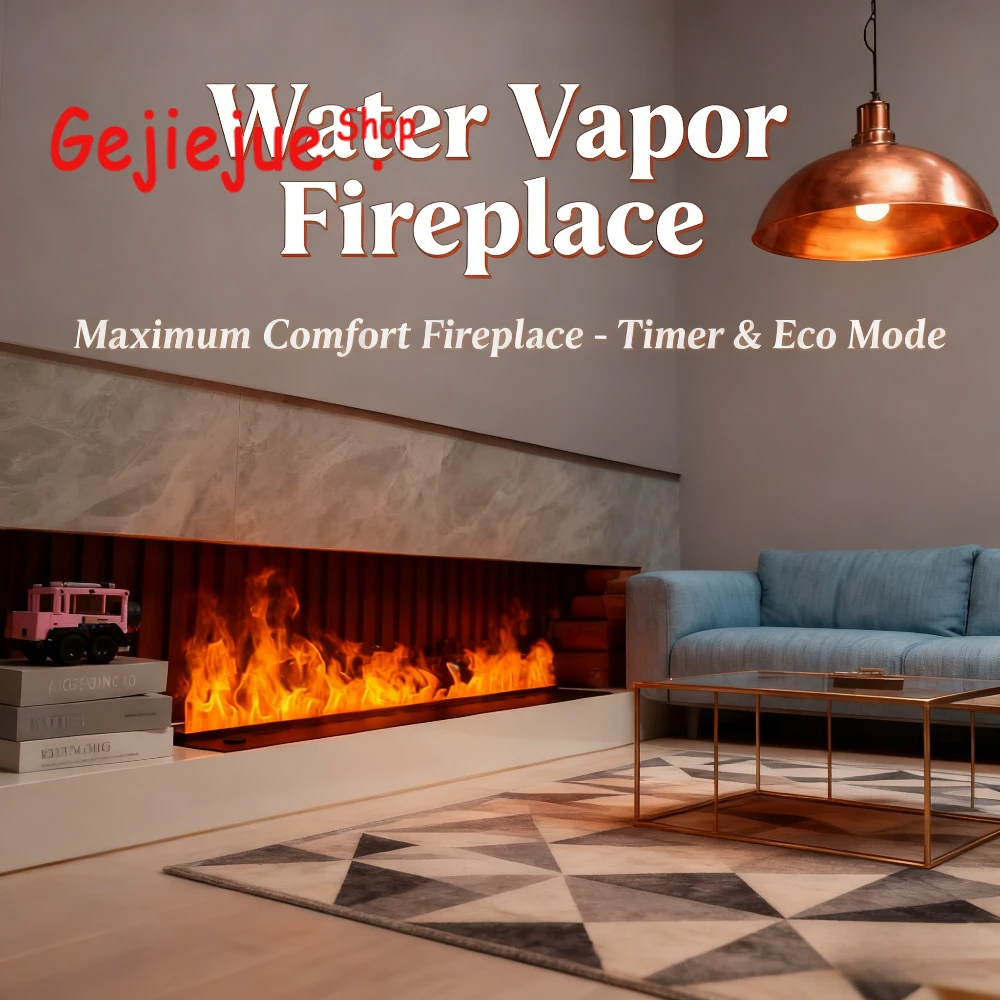 مدفأة إلكترونية مصدر ضوء LED لوحة رفيعة للغاية مدفأة الانحلال ثلاثية الأبعاد مدفأة بخارية قائمة على الأرض-متنقلة وأنيقة #1