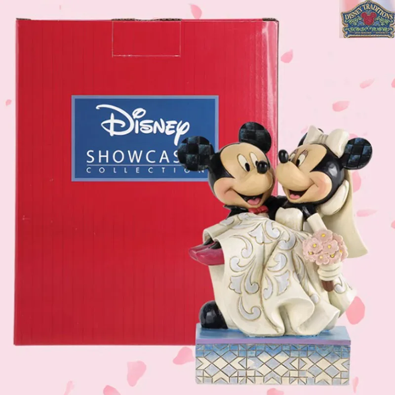 

Оригинальный гаражный комплект Disney с Микки и Минни на свадьбу, 160 мм, аниме-фигурки, игрушки для мальчиков, подарочные модели, украшения