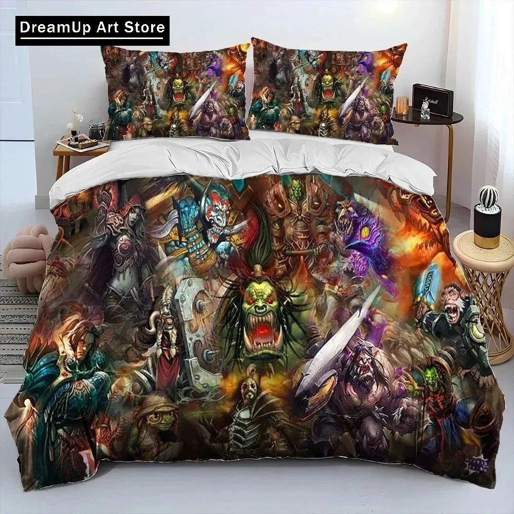 3D Print Game World Warcraft WOW Bedding Set Boys Girls Twin Queen King Size Duvet Cover Pillowcase Bed boys Adult Bedroom