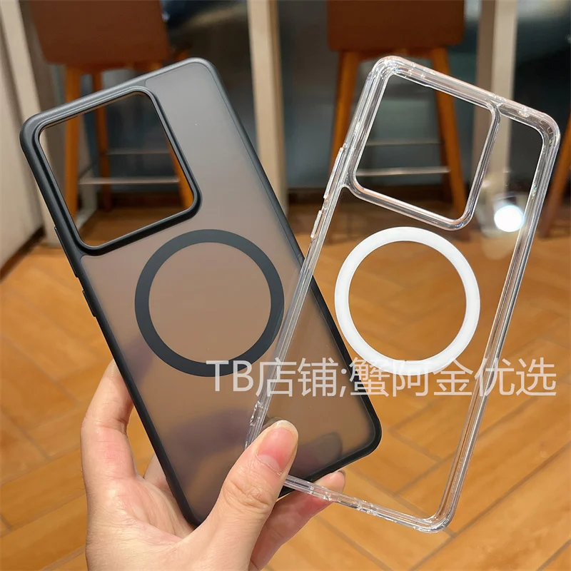 

Магниты для Magsafe, прозрачный акриловый жесткий чехол для Realme GT 7/Realme GT 7 Pro, чехол