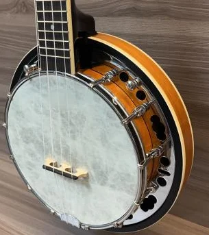 Factory Direct Sales of Four-string Banjo with Cover Mahogany Plywood Western Ethnic Instruments KBJU-13