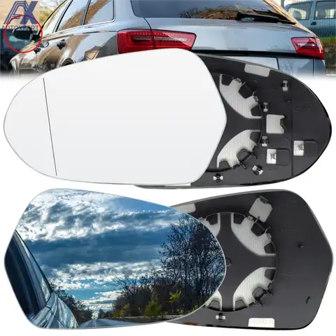 Audi A6 Quattro S6 Allroad Avant 2012-2018 왼쪽 오른쪽 운전자 승객 측면 도어 윙 미러 유리 가열 Spiegel Glas Clear