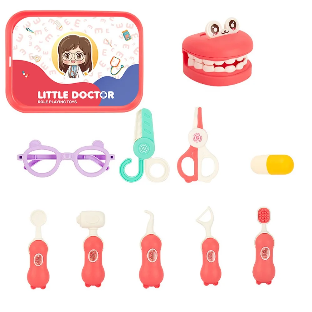

Role Playing Game Dental Doctor Toys Pretend Play Toothbrush Simulation Dentist Toy Set Early Education Interaction