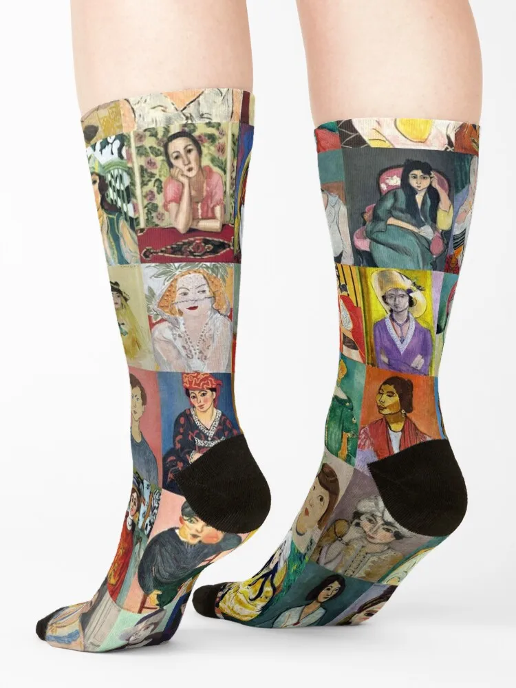Henri Matisse Faces Socks cute sports and leisure anti slip football hip hop Socks Women Men's