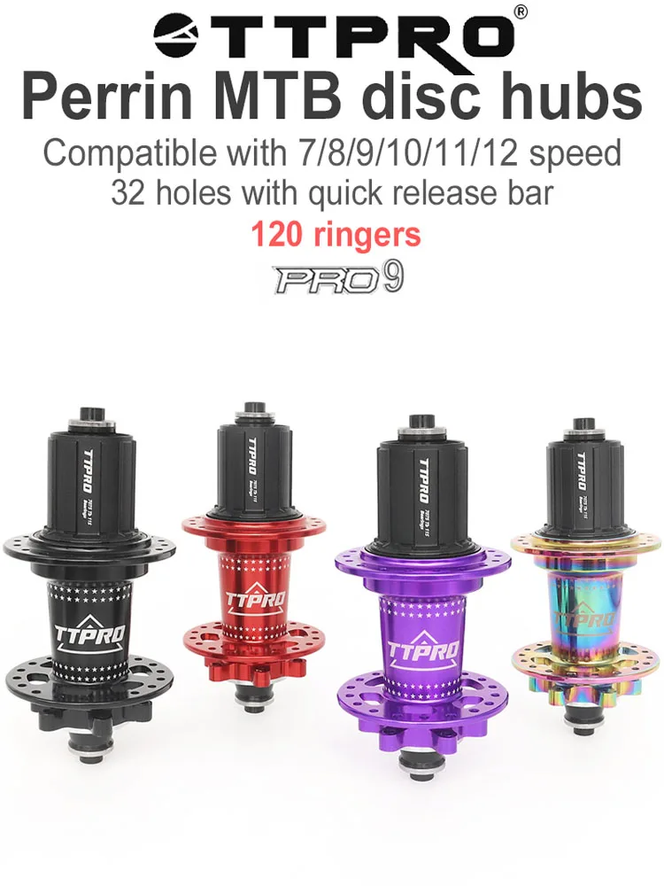 AliExpress TTPRO PRO9 MTB Rear Hub 36H Bearing Freehub Compatible with Cube Bicycle Bushings for 7-12 Speed Mountain Bike Wheels