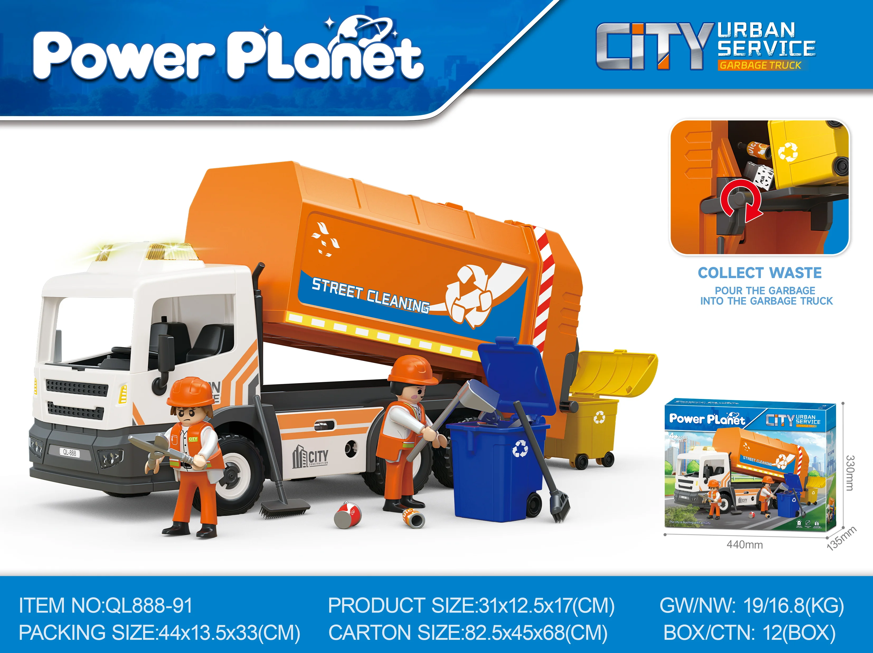 

Power Planet City Building Block Garbage Dump Truck Tanker Car Cargo Freight Truck Engineering Vehicle Modern Model Brick