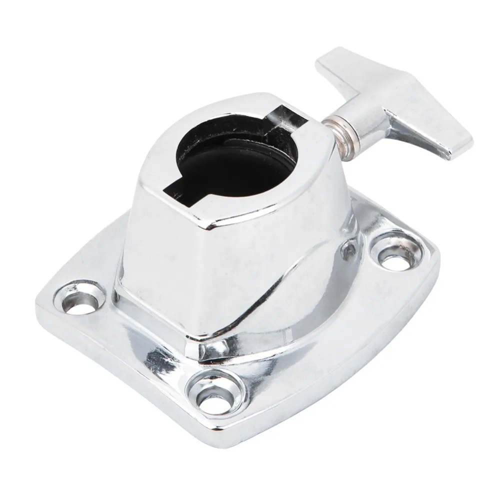​Zinc Alloy Drum Kit Holder Base Plate​ ​Silver ​Secure Mounting​ ​Tom Mount Bracket​ Clamp Mounts​ ​Cymbal Holder Clamp