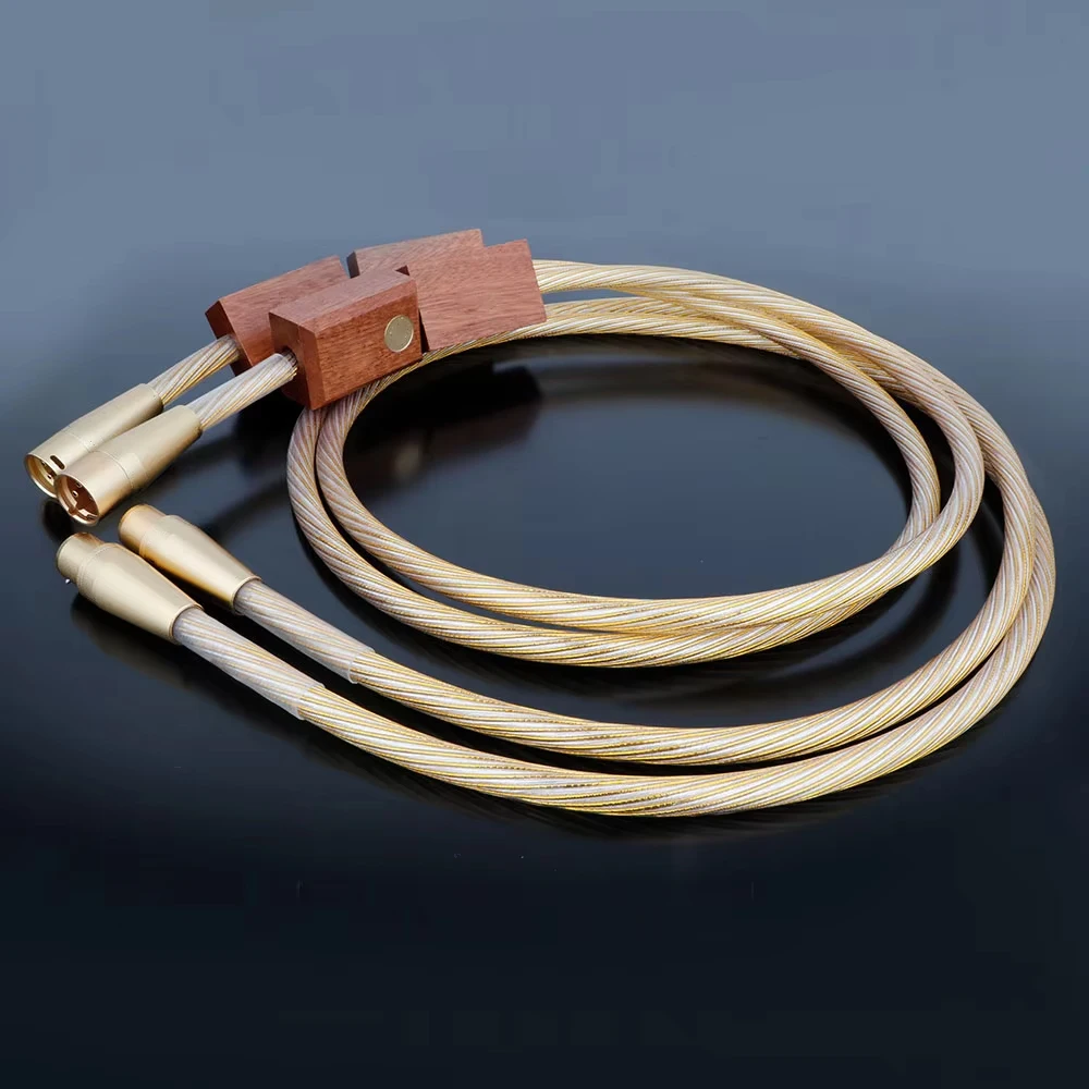 

Hi-End Hifi Gold Plated XLR Audio Cable Supreme Reference Interconnects Xlr Balanced Audiophile Amplifier Wire