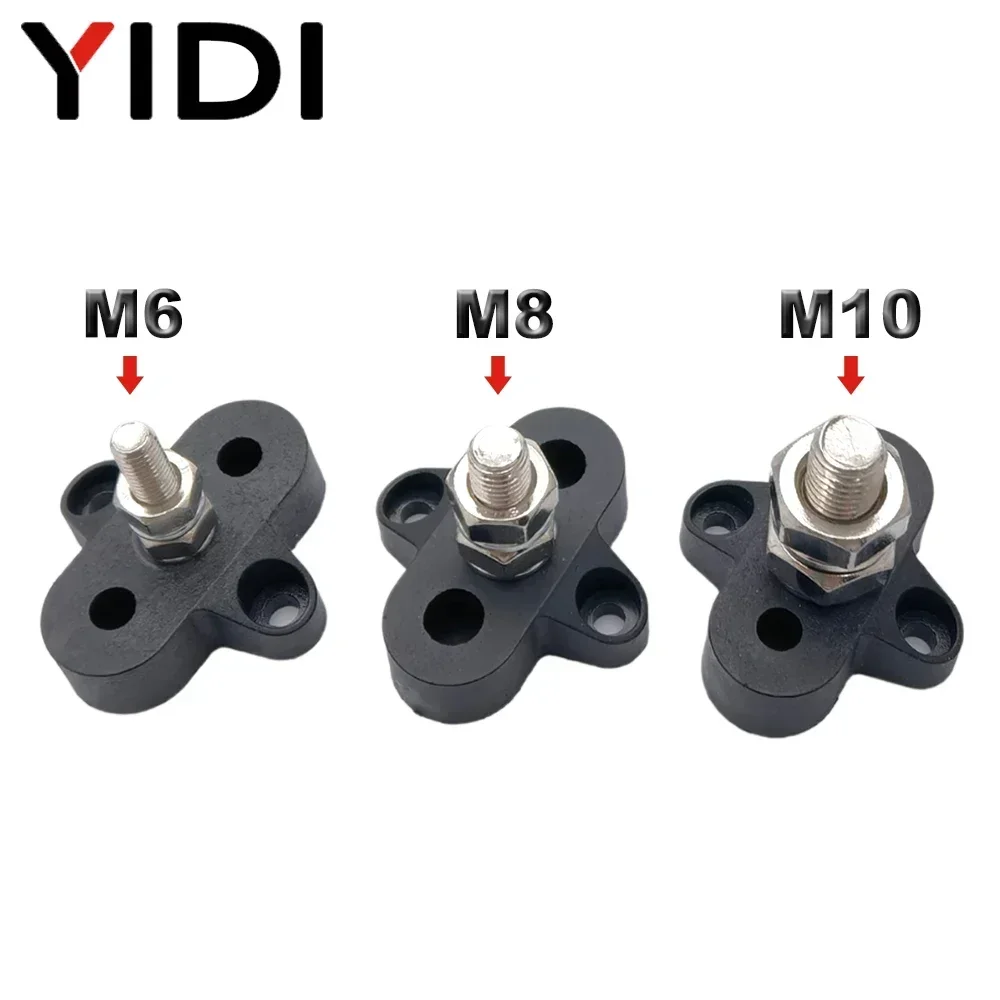 1 زوج M6/M8/M10 الثقيلة بسبار موصل بطارية توزيع الطاقة تقاطع محطة كتلة مسمار حافلة بار تيار مستمر 48 فولت سيارة RV السفينة