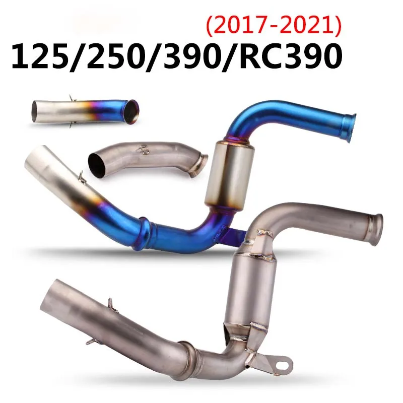 

For 125 250 390 DUKE RC390 Motorcycle Exhaust Connector Tube Mid Middle Link Pipe Slip on Exhaust System 2017 2018 2019 2020