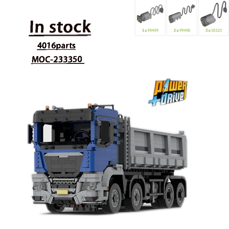 

MOC-233350Новый самосвал TGS 8x8, строительные блоки, модель 4016, деталиMOC, креативные строительные блоки для мальчиков и детей на день рождения, игрушки, подарки
