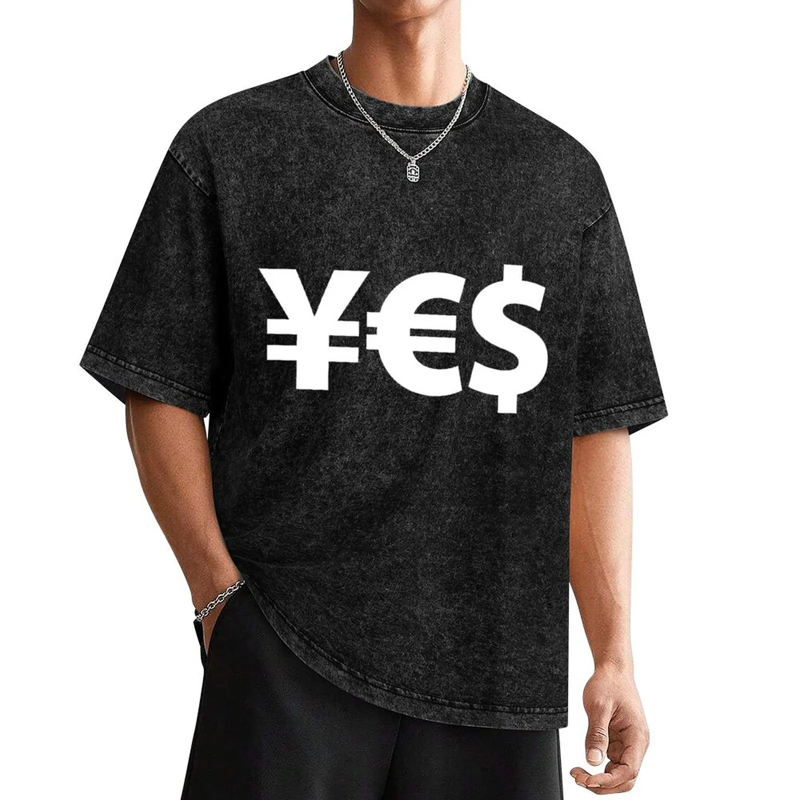 

YES! Yen euro dollars money T-Shirt oversized graphic tee shirts graphic tee summer top t shirts for men graphic